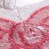 1pc Fluffy Bath Rug, Extra Soft Absorbent Bathroom Mat with Pink Bow Design, Non-Slip Comfortable Tufted Polyester TPR