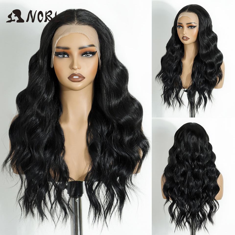 

Noble Synthetic Lace Front Wig 13X4 Lace Front Wig Body Wavy Golden Wig For Women Lace Front Wig Ombre Blonde Cosplay Lace Wig (as the picture,150%&24inches&Lace Part Wig)