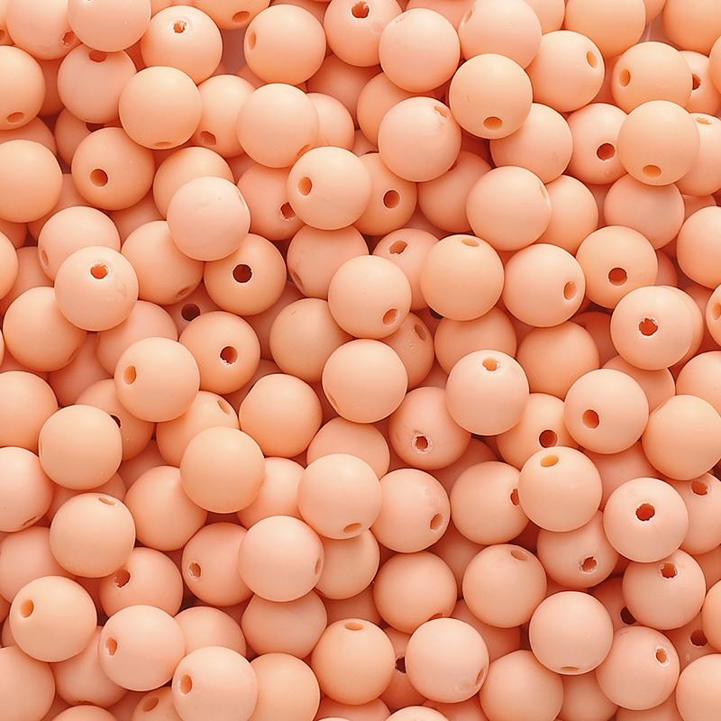 23-500Pcs Acrylic Beads Solid Colored Frosted Round Beads For DIY Bracelet Necklace Jewelry Making Accessories