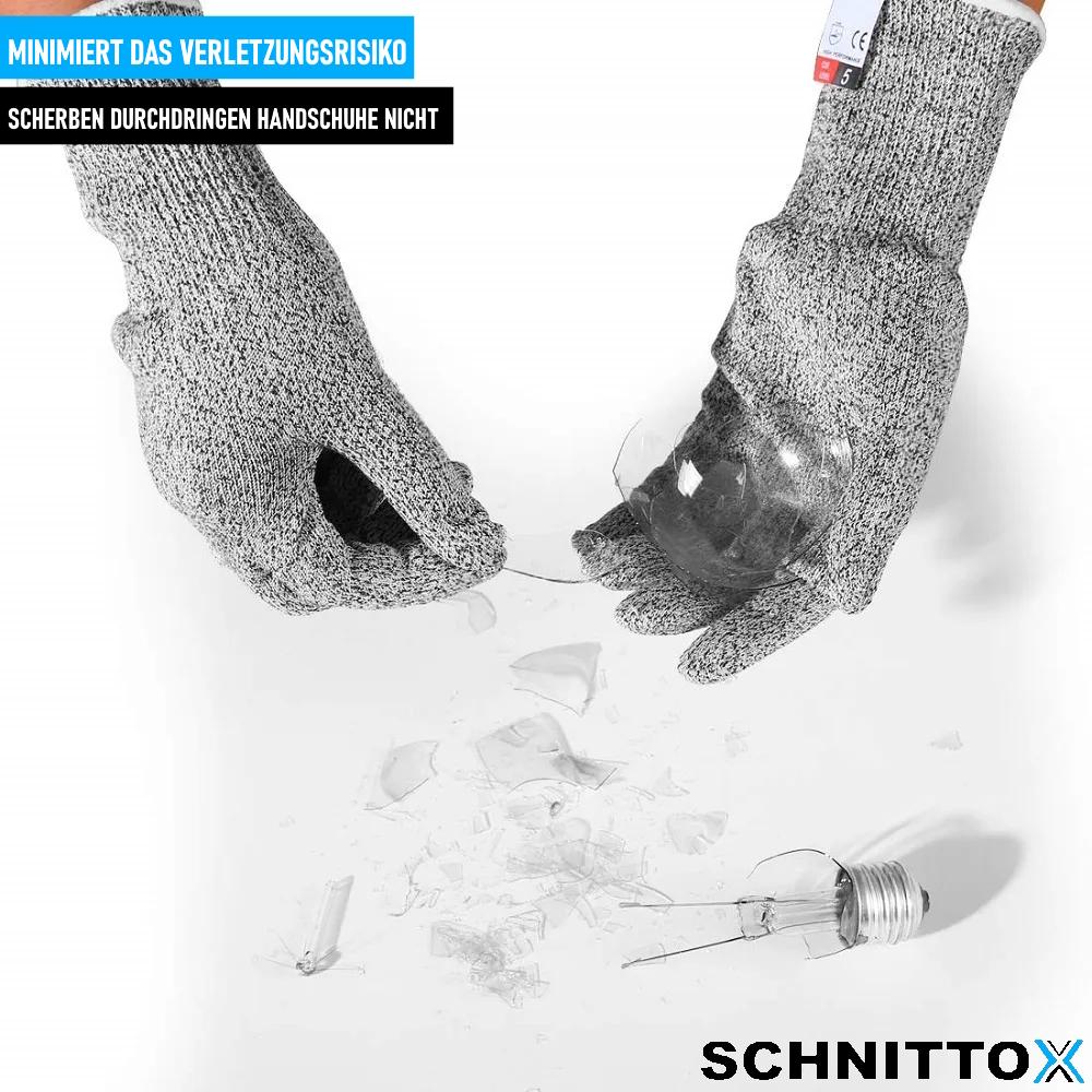 SCHNITTOX Cut-resistant Gloves Cut-resistant Protective Gloves Universal Size
