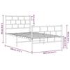 VidaXL Cadre de lit métal avec tête de lit-pied de lit noir 100x190 cm 355671
