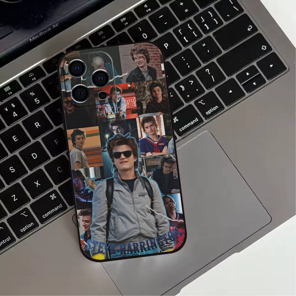 COOL S-Steve H-Harrington  Phone Case For iPhone 17,16,15,14,13,12,11 Plus,Pro Max,XS,Soft Silicone Black Cover
