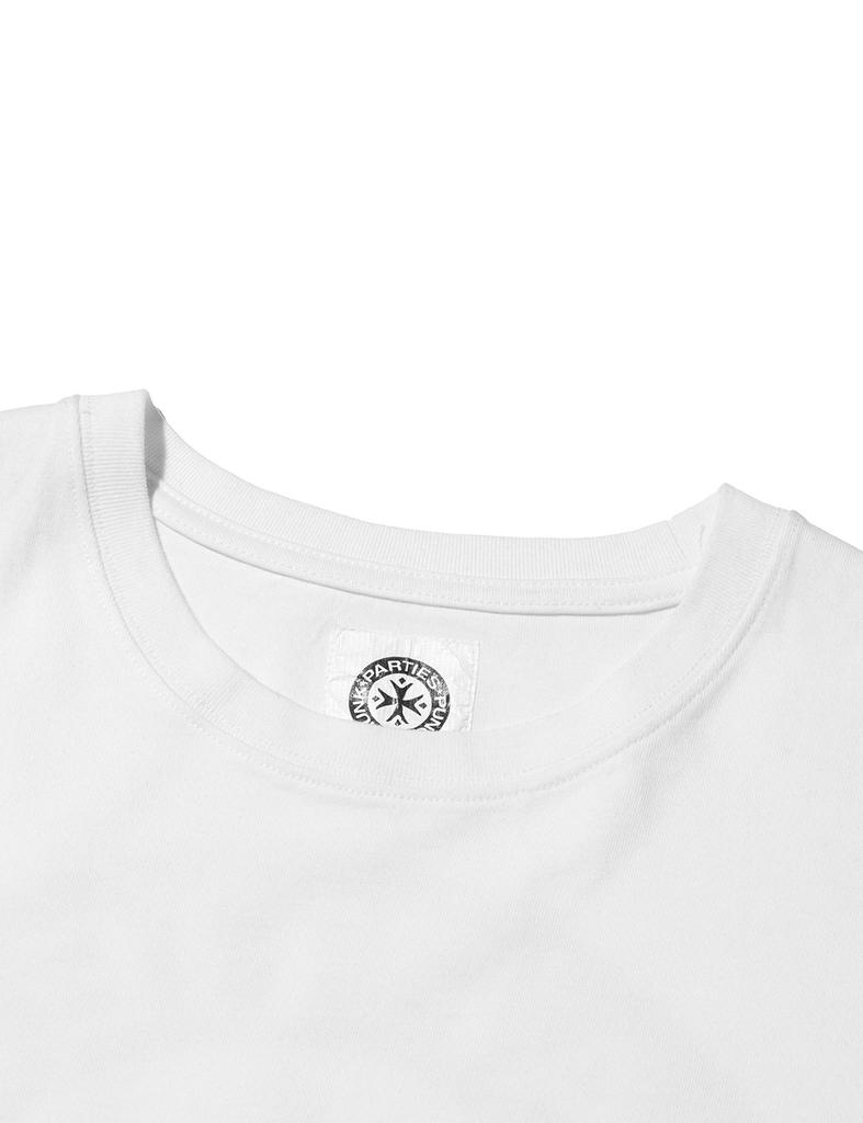 Punched Drunk Parties Circle Logo Narrow Tee (White)