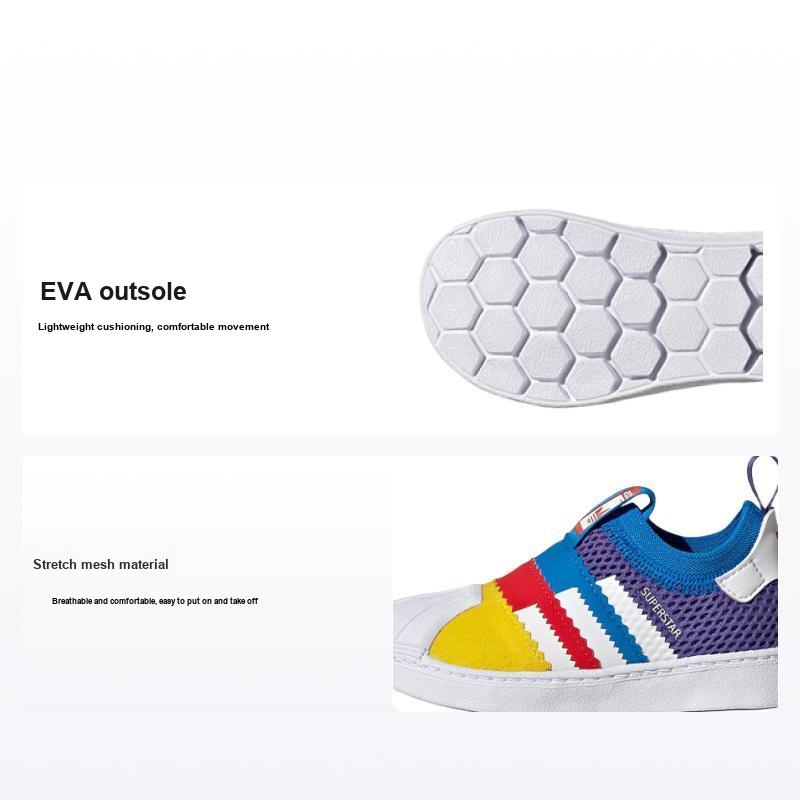 Adidas Boys Originals Superstar 360 2.0 Comfortable Versatile Breathable Shock Absorbing Low Top Walking Shoes Baby Shoes Gy9196 Cm