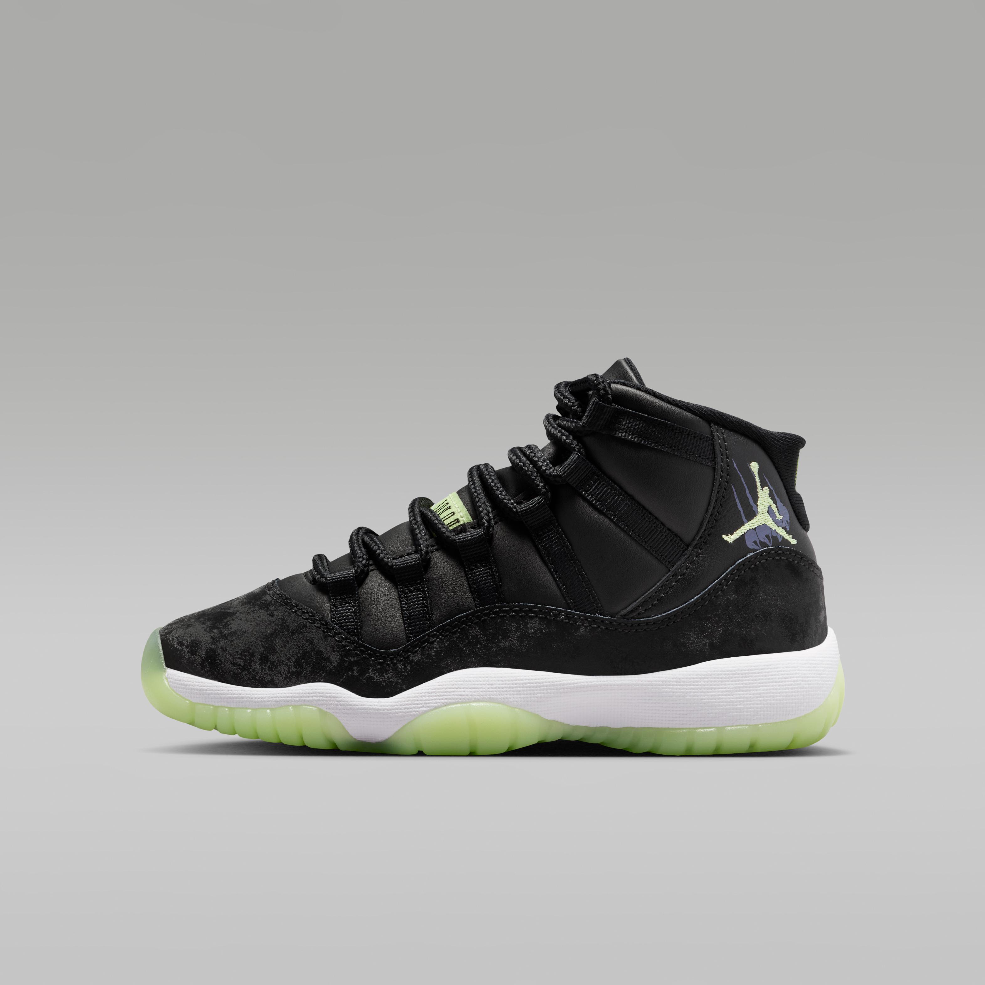 Jordan 11 Retro Black Barely Volt (GS) 36.5