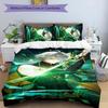 Set Lenzuola 3 Pezzi Personaggi Genshin Impact 3 Fantasie Set Copripiumino include Copripiumino e Federe, Decorazione Camera da Letto Perfetta per Tutte le Stagioni e Regalo
