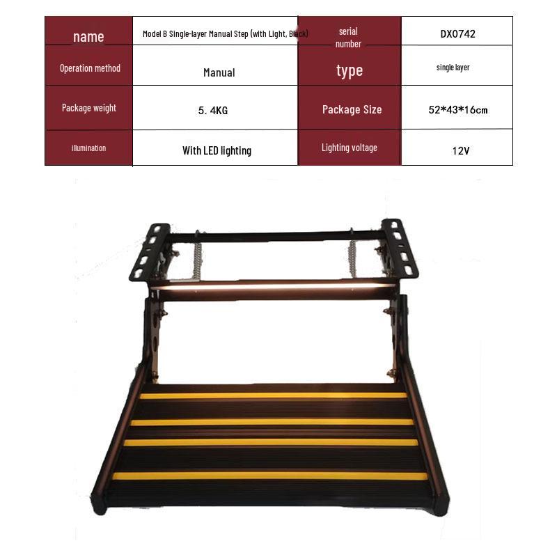 Single & Double Layer Aluminum Alloy RV Folding Steps – Manual or Electric Options