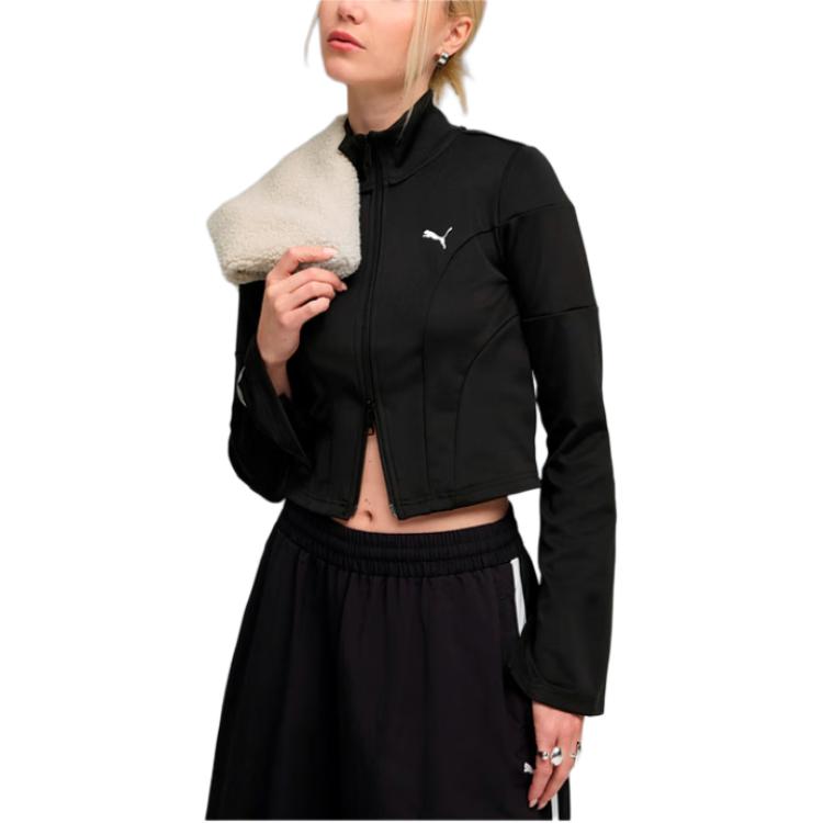 PUMA CROPPED Jackets Women's Black Stand Collar Moderate Other 633966-01