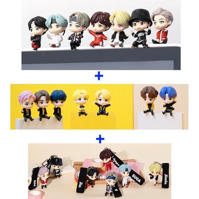 BTS (Bangtanští chlapci) 2 Obrázek monitoru(Magické dveře + máslo) + 1 sada klíčenek, TinyTan, Oficiální, Originální, Autentické, KPOP, idol