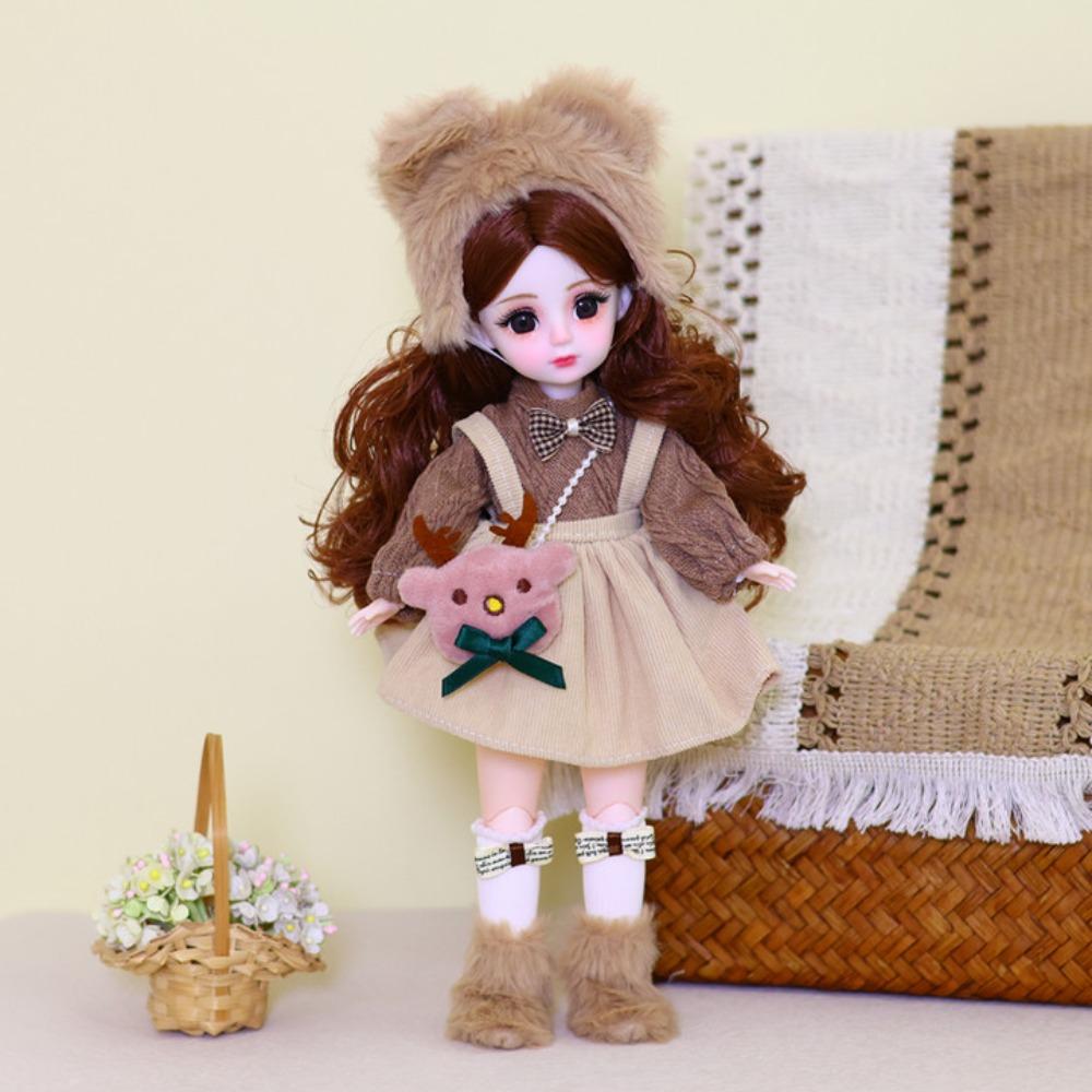 Attractive Eyes 30cm Bjd Doll with Clothes 1/6 SD Princess Makeup Ball Joint Doll  Toddler