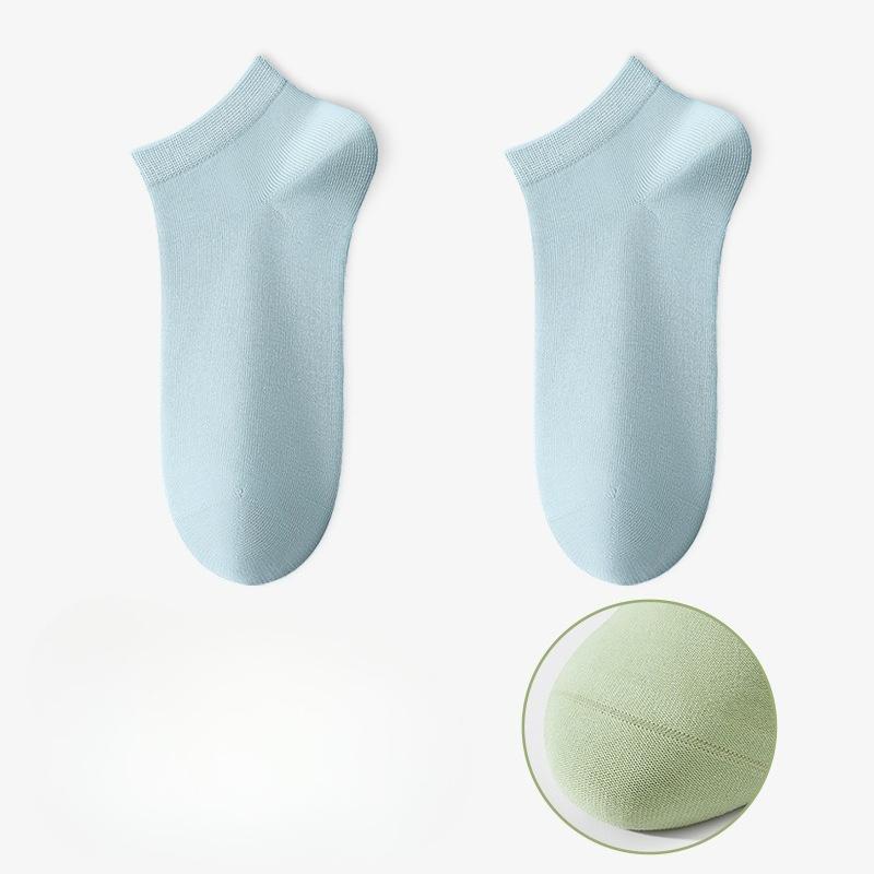 Female Spring and Summer Thin Pure Cotton Anti Bacterial Sweat Absorption Deodorant Short Tube Cotton Socks