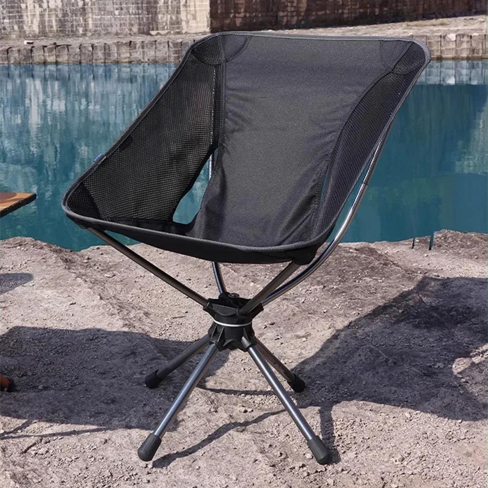 Silla Ligera de Camping Silla Giratoria Silla Giratoria Silla Plegable Portátil Silla para Picnic Viaje Pesca Escalada