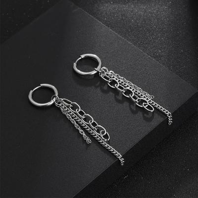 Yeni Titanyum Çelik Kişilik Yeni Trendy Su Zincir Küpe