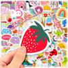100 Sheets of Small Size 4cm Fresh Camera Stickers Fashionable Girls Line Computer Waterproof Water Bottle Stickers