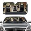 1pc Unique Leopard Pattern Printed Car Windshield Sunshade, Vehicle Sun Protection Shield UV Reflector To Keep Car Cool