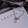 Super Divine Butterfly Pendant Pearl Bracelet - Elegant and Simple Retro Style - Perfect for Girls - Versatile Handwear for School Use
