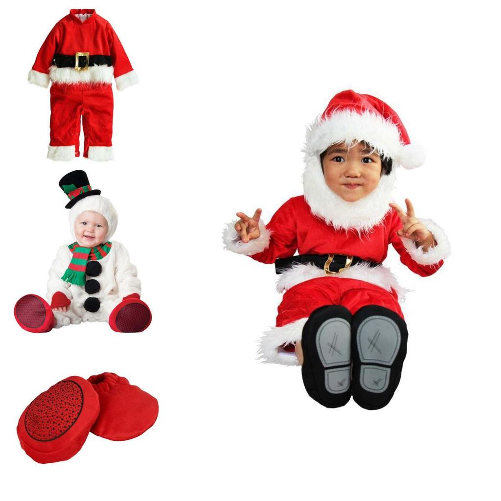 Christmas Kids Snowman Velvet Cosplay Costume Soft Comfortable Gift Idea