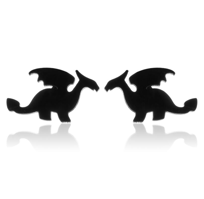 Cartoon Animal Design Dinosaur Stud Earrings for Girls Daily Jewelry Funny Tyrannosaurus Earings Mini Ear Jewelry Party Gifts