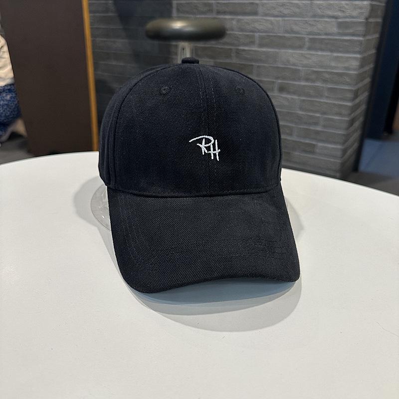 Unisex Trendy Hat With Letter Embroidery Baseball Cap Summerkorean Style Simple Versatile Couple Baseball Cap With Visor