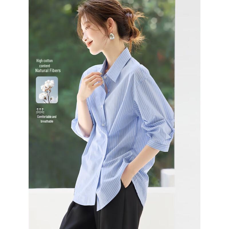 Women s French Style Striped Blouse XL