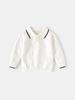 Girls' Korean Style Knit Polo Collar Sweater Pullover - Solid Color, Versatile Half-Button Design