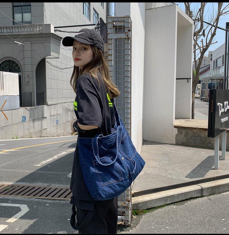 Denim-Umhängetasche für Damen, Umhängetasche, lässige Jeans-Taschen, Damen-Handtaschen, Denim-Tasche