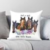 Girl Who Loves Horses Pillowcase Polyester Linen Velvet Printed Zip Decorative Sofa Cushion Cover Wholesale 18"