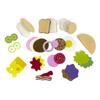 28PCS Felt Food Burger Sandwich Food Set Kids Montessori Preschool Educational Toy Kitchen Role Playing Gifts Plush Toy