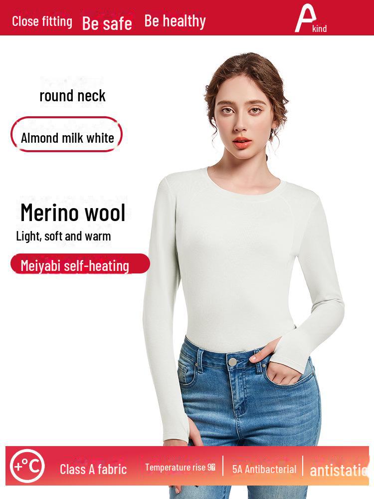 

Женский топ из немецкого бархата с полувысоким воротником и длинными рукавами для осени/зимы Round Neck, M