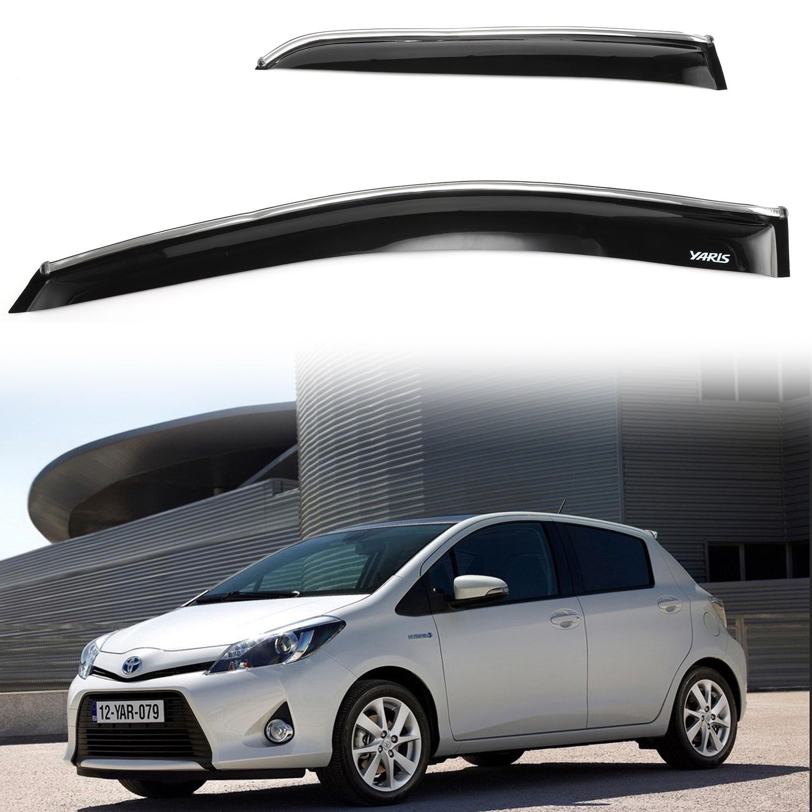 

08-13 Toyota Yaris Яркие ветровики и дефлекторы для окон Toyota Yaris 2008-2013 Rain Guard чёрный