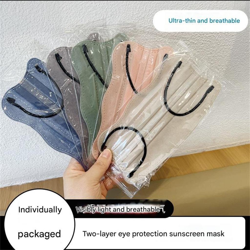 50pcs Eye Protection V-shaped V-face Beauty Mask Butterfly Wave Butterfly Shape Disposable Morandi Independent Packaging