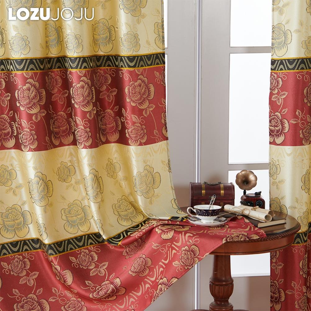 1PC LOZUJOJU 70-80% Blackout European Luxury Jacquard Integrated Curtains for Bedroom Living Room Home Decor