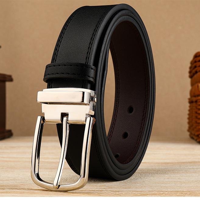 Preferred Cowhide Men'S Belt, Classic Alloy Buckle Leather Men'S Belt, Business Jeans Belt