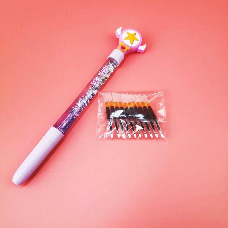 Creative Starry Wand Sand Flow Black Ink Pen - 0.5mm 0.5mm