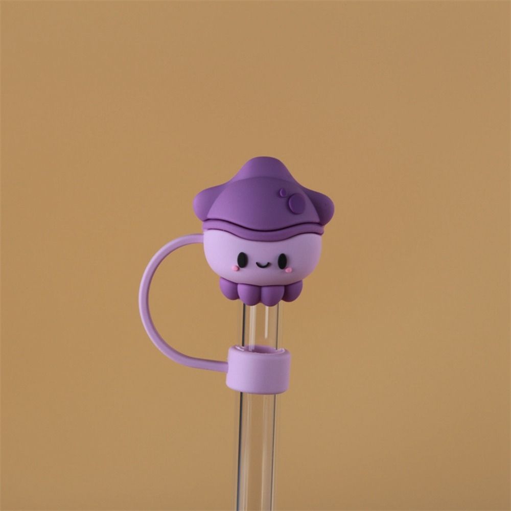 Reusable Silicone Straw Plug Dust-proof Straw Tips Cover Creative Drinking Dust Cap  Water Glass