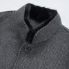 Double-sided cashmere coat for men, new stand-up collar, mink fur collar, thickened woolen coat, middle-aged down liner top