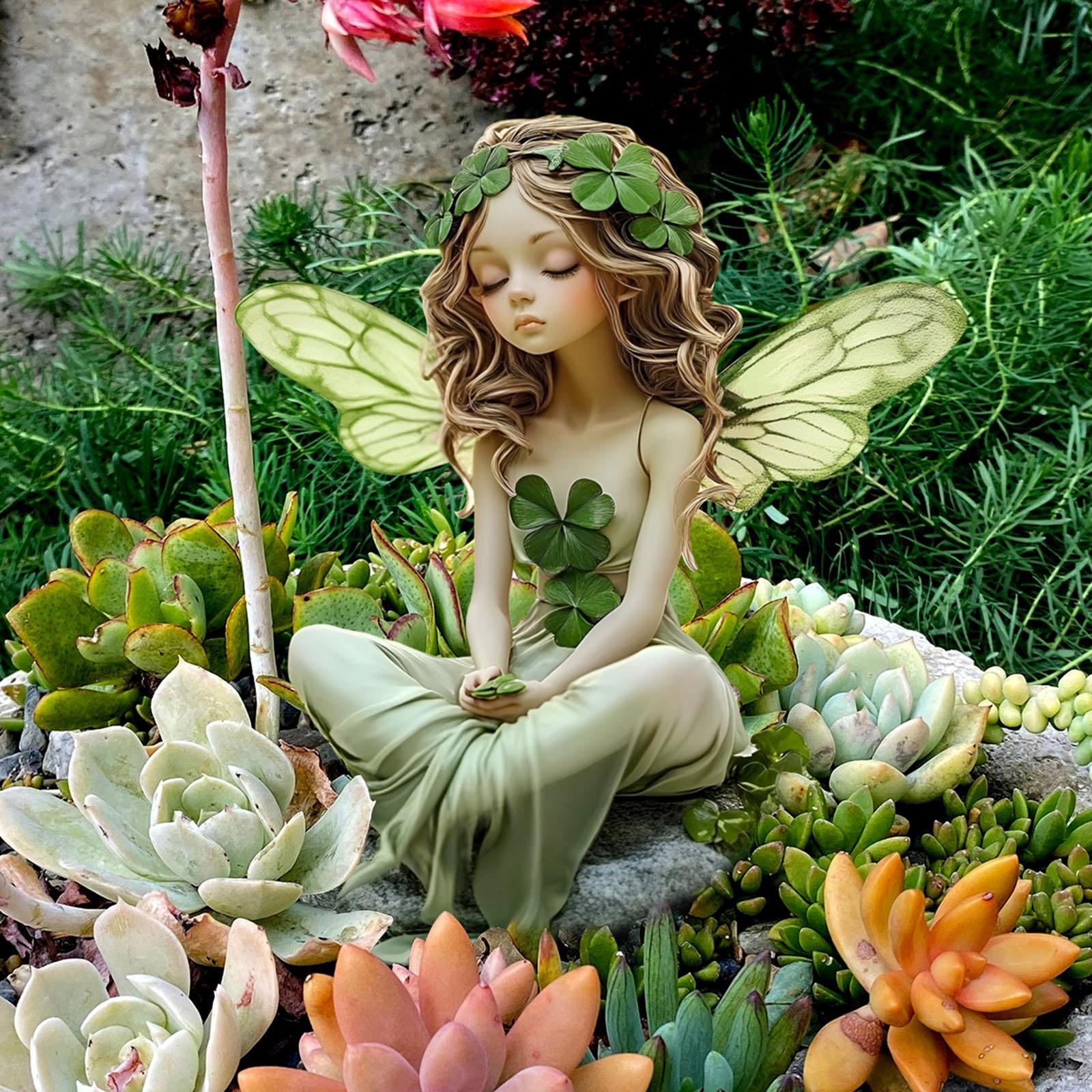 

Fairy Garden Stake Decor Elf Decoration Ornament 2D Accessories for Pathway Lawn