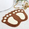 Yousheng Bathroom Floor Mat Quick Drying Anti-Slip Machine Washable Bath Rug Funny Foot Design Bedroom Entryway Door Mat