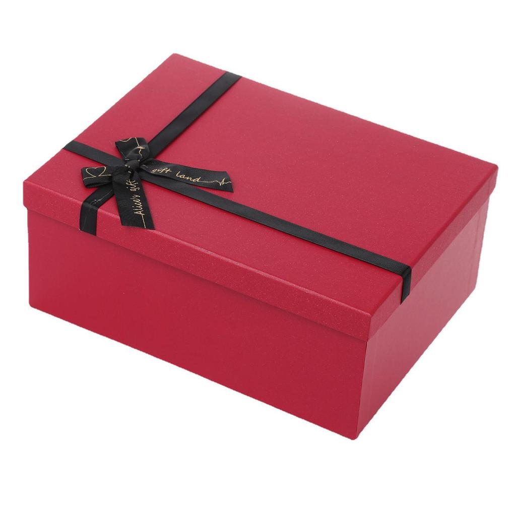 In-Stock Large Red Lid Christmas Gift Box Set with Tote Bag