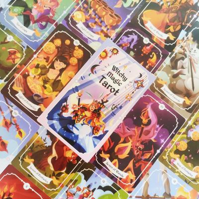 12*7cm Witchy Magic Tarot Deck An Enchanting 78-card Tarot Deck Designed with Magical and Charming Illustrations and An Easy-to-understand Guidebook