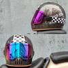 ORZ Retro Motorcycle Helmet Full Face Cruising Motorcycle Helmet Four Seasons Couple Street Pig Nose Helmet DOT Approved 729