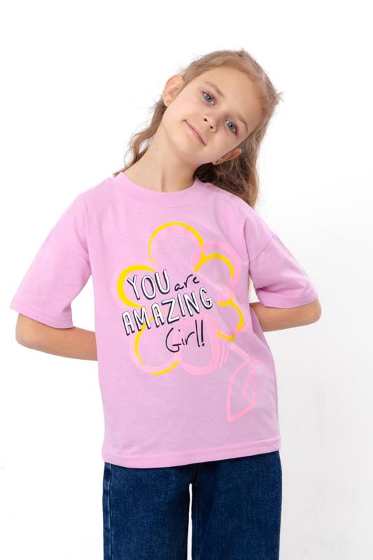 Girls' T-Shirt – Floral Motif & Lettering, Summer 6414-001-33-5-3 HC