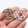 Hexagram Star of David Amulet Charm Antique Bronze Zinc Alloy Jewelry Making Supplies Craft Supplies Jewelry Charms