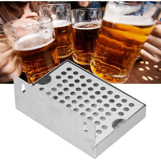 Beer Drip Trays, Stainless Steel Wall Mounted Drip Tray for Homebrew Kegging Draft Beer Metal Beer Tower Drip Pan for Restaurants, Kitchens, and Bars