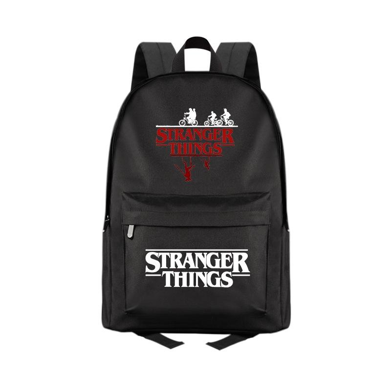 Stranger Things 4 Canvas Backpack With Large Capacity Fashionable And Durable Ideal For Students