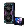 QT-2025 neuer 360mm ARGB PC Wasserkühlungsradiator CPU Flüssigkeitskühler mit DIY 4,0-Zoll PC Videoanzeigebildschirm