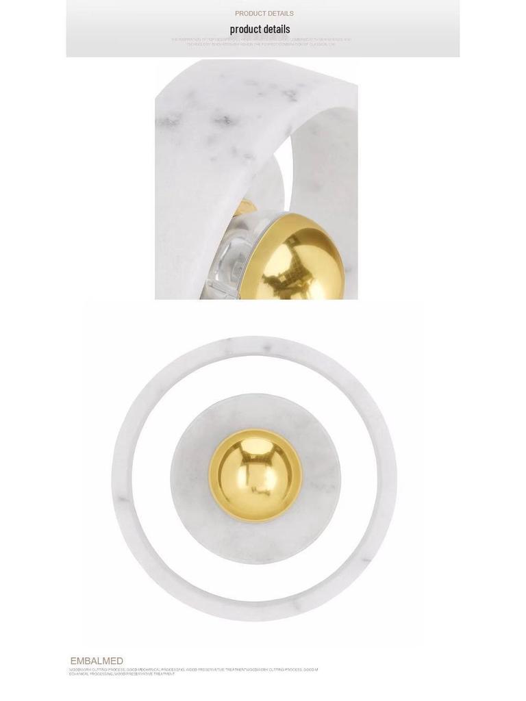 Nordic Minimalist Marble Wall Lamp - Modern Designer Light for Coffee Shops, Restaurants, Corridors, and Aisles.
