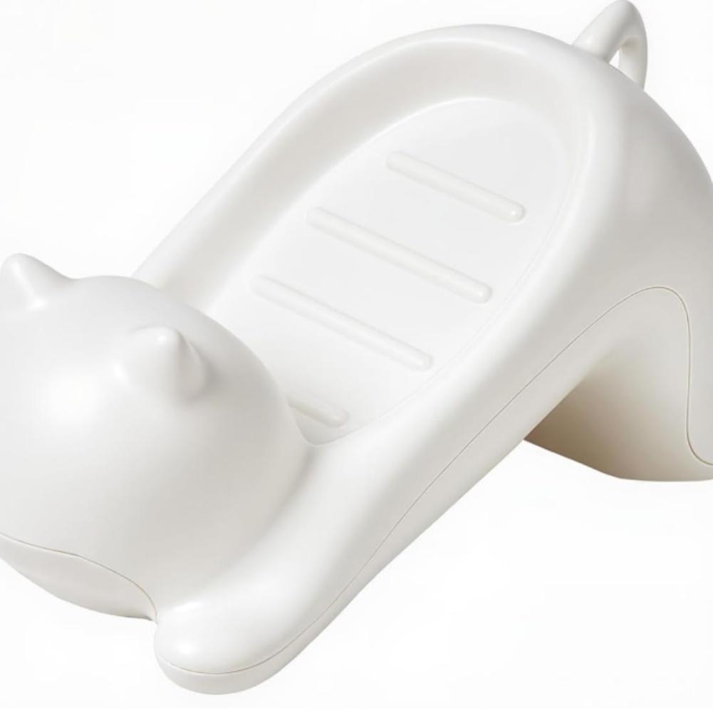 Cat-Shaped Soap Dish Drainage Soap Tray Non-Slip Holder