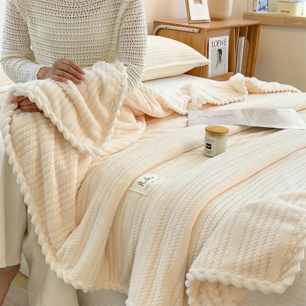 Winter Blanket Thickened Warm Lamb Wool Leisure Blanket Home Warm Soft Bed Cover Office Sofa Lunch Breaking Nap