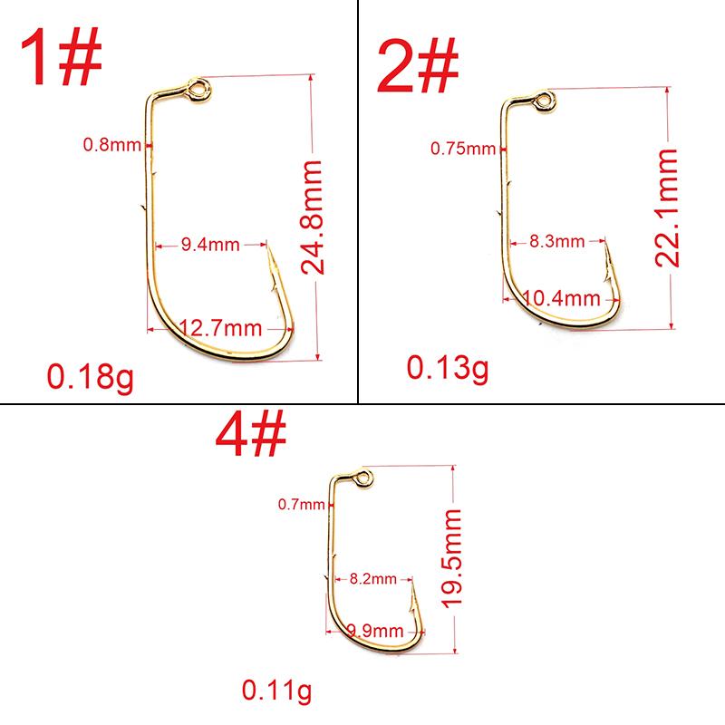 50pcs 90 Degree DIY Aji Head Hook Rock Mini Fishing Hooks 32891 Finesse For Soft Worm Lure Double Barbs